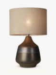 John Lewis Delaney Metallic Glaze Ceramic Table Lamp, Bronze