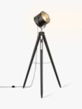 John Lewis Jules Wood Marine Head Floor Lamp