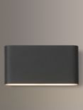 John Lewis & Partners Olbia LED Outdoor Wall Light, Charcoal