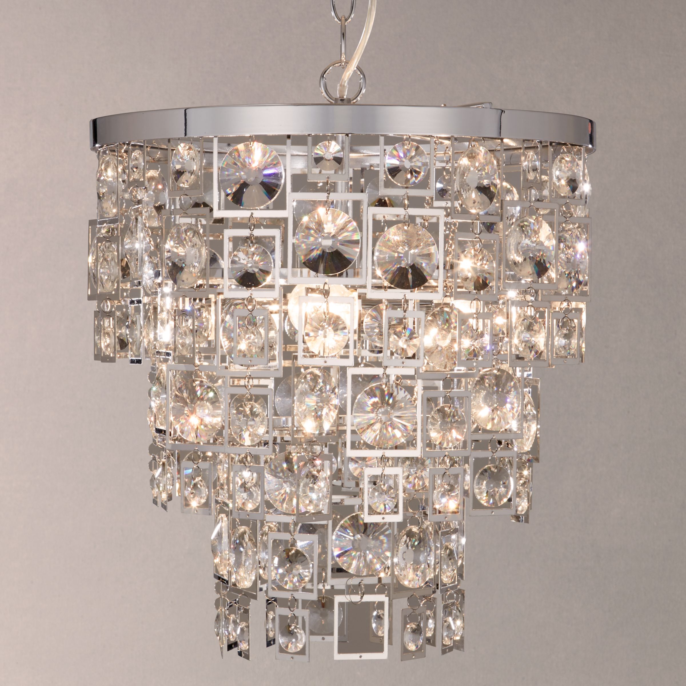 John Lewis Shakira Crystal Ceiling Light Silver Clear At John