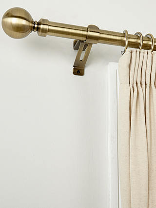 Swish Elements Bay Curtain Pole Kit, L400cm x Dia.28mm, Antique Brass