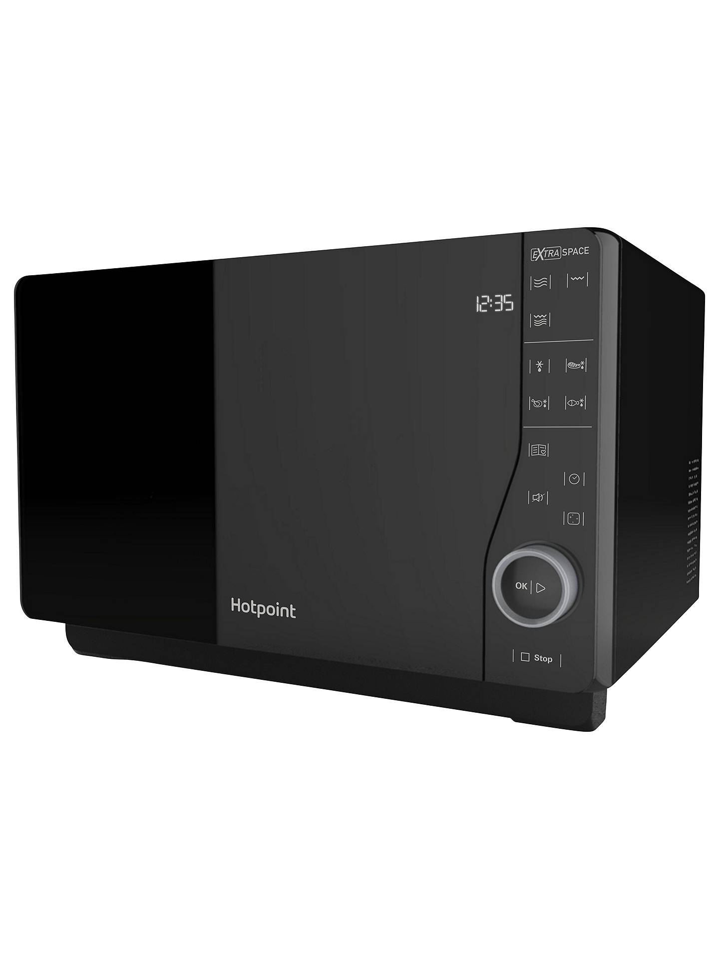 Hotpoint MWH2621MB Freestanding Microwave, Black at John Lewis & Partners