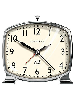 Newgate Toledo Doorstep Alarm Clock, Chrome