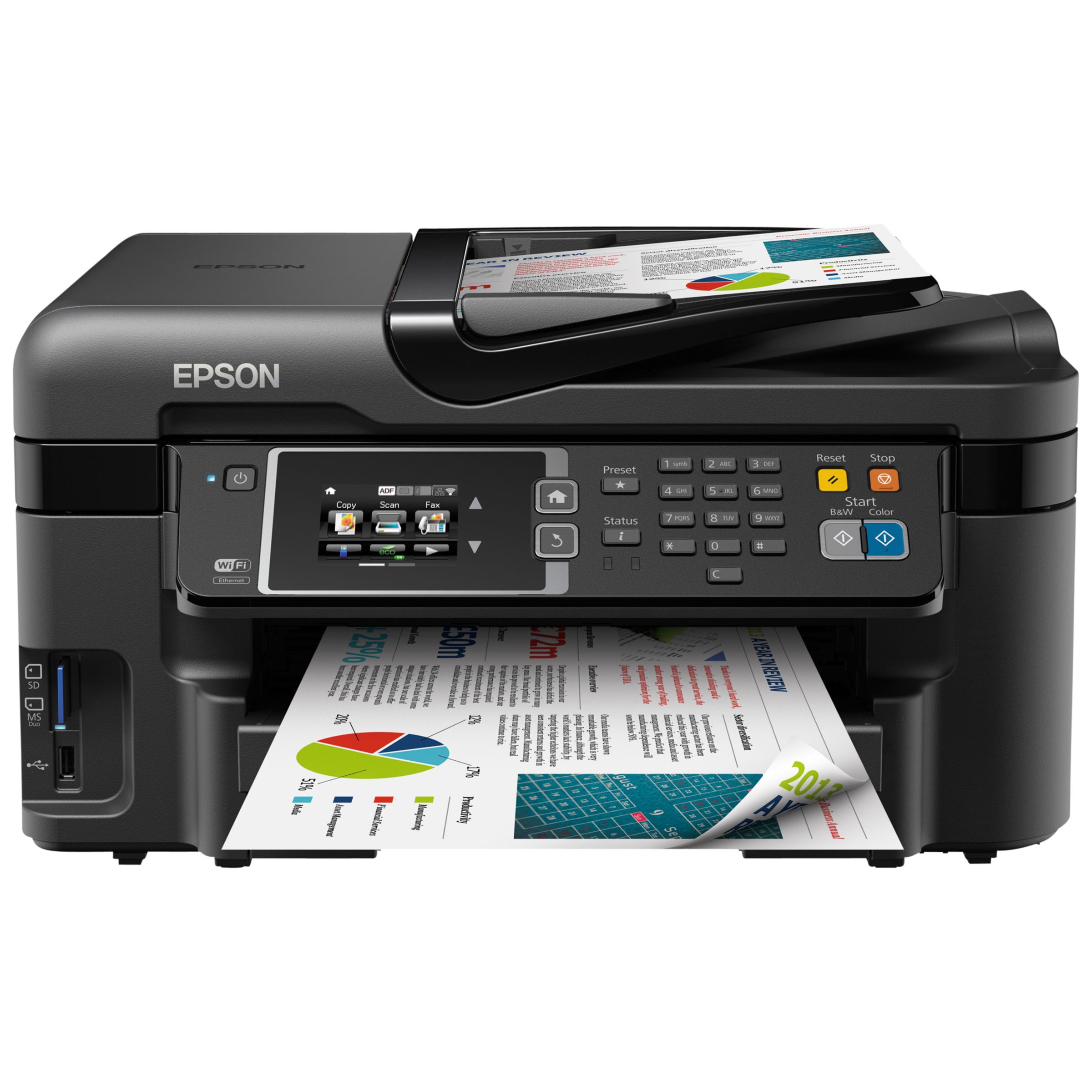 Epson WorkForce WF-3620 Wireless Printer, Black