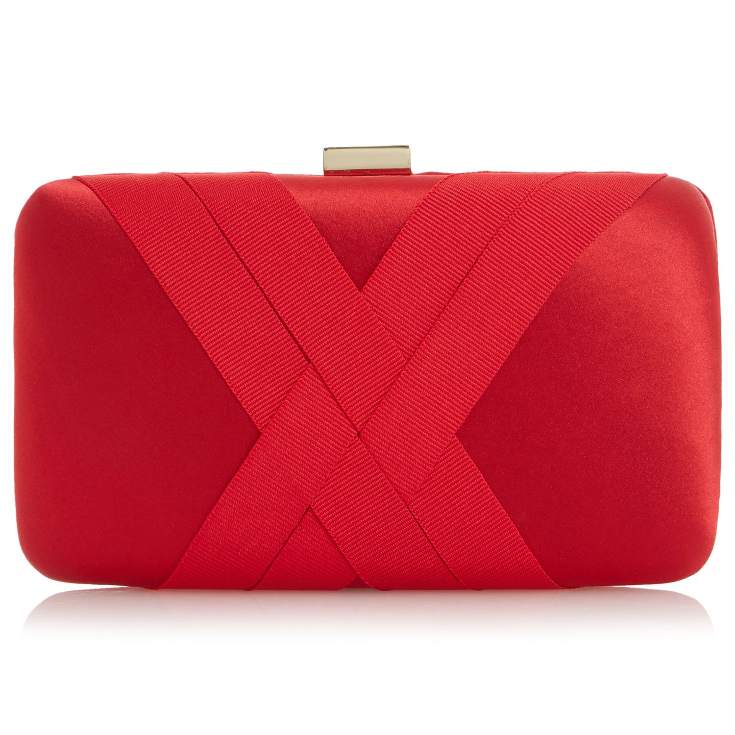 dune red clutch bag