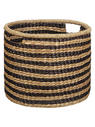 John Lewis & Partners Fusion Striped Seagrass Basket