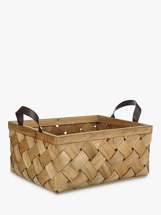 John Lewis & Partners Fusion Woven Wood Basket