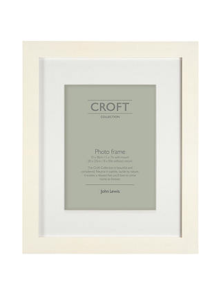 Croft Collection Solid Box Frame, 5 x 7" (13 x 18cm), Cream