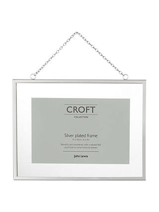 Croft Collection Hanging Photo Frame, 4 x 6", Silver