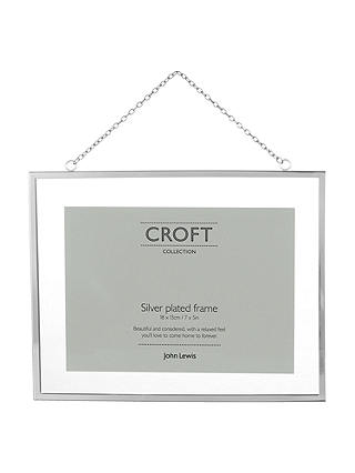 Croft Collection Hanging Photo Frame, 5 x 7", Silver