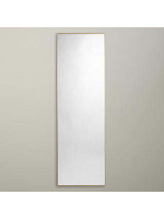 John Lewis & Partners Brushed Metal Full Length Mirror, Brass, 130 x 41cm