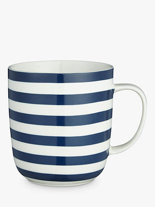 John Lewis & Partners Coastal Stripes Mug, Blue