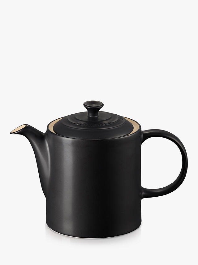 Le Creuset Stoneware Grand Teapot, 1.3L, Satin Black
