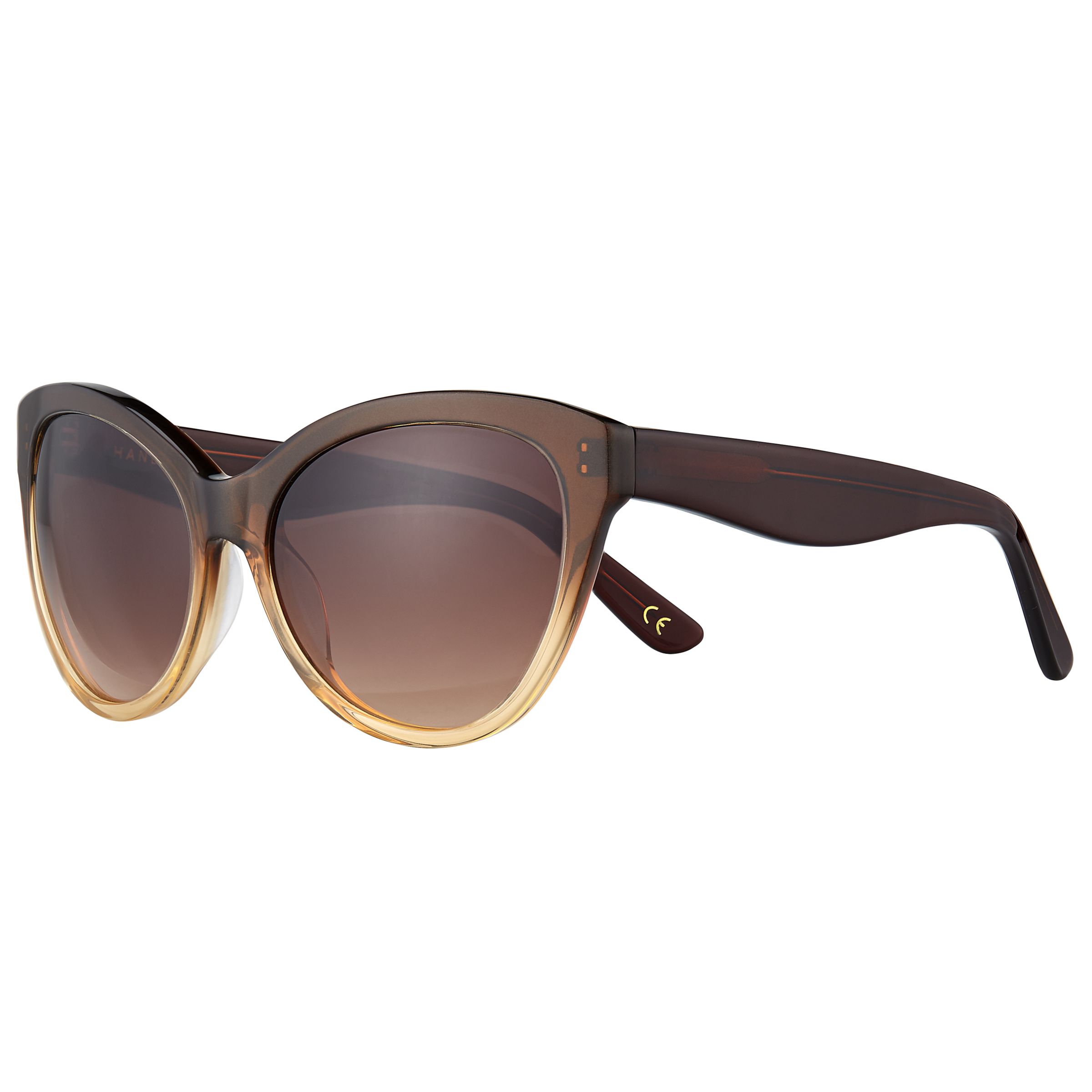 AND/OR Ombre Cat's Eye Sunglasses, Brown