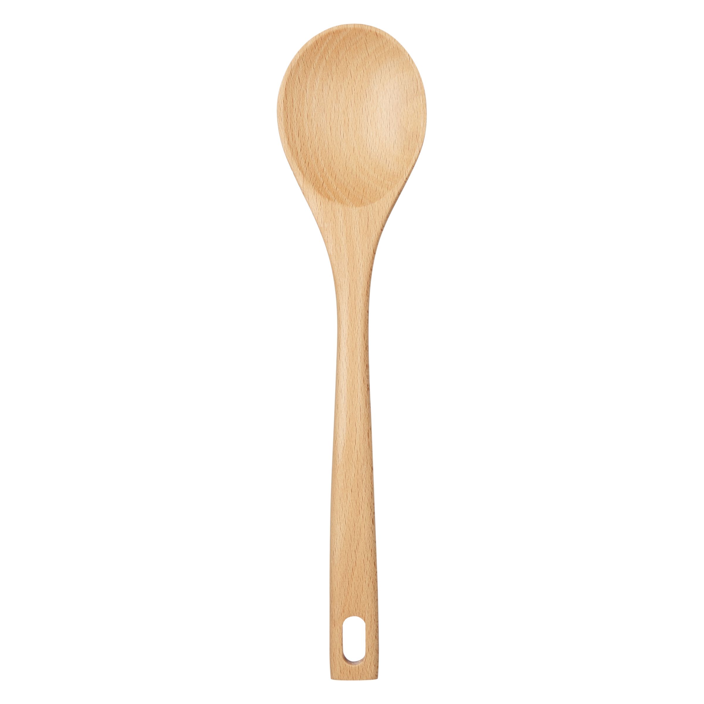 John Lewis & Partners Beech Solid Spoon