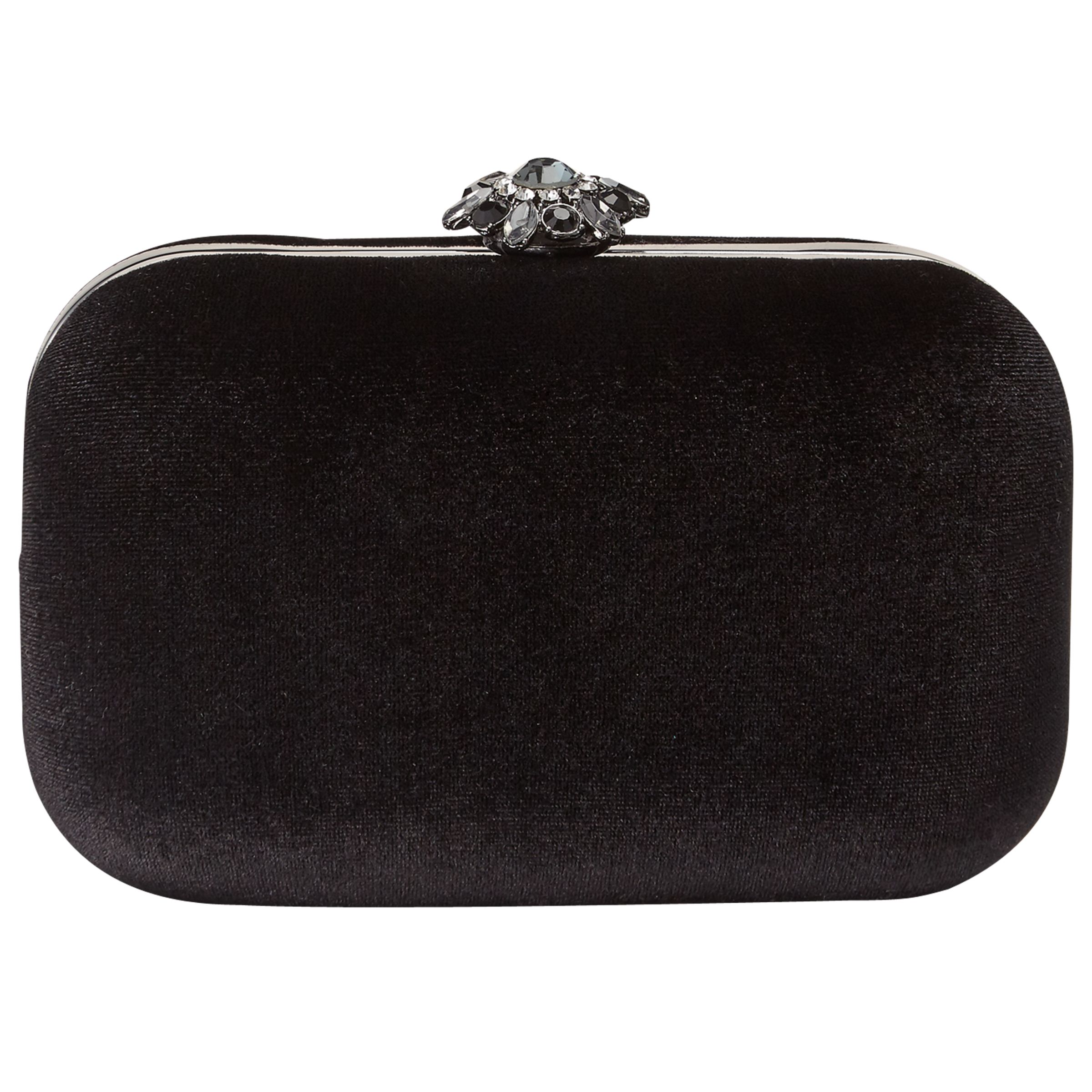 grey velvet clutch bag