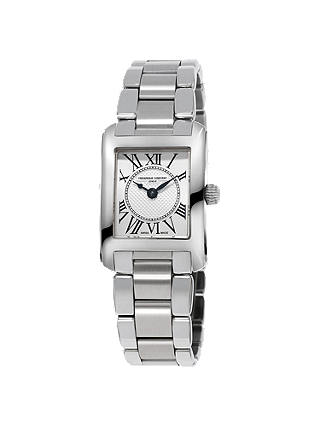 Frédérique Constant FC-200MC16B Women's Classics Carree Bracelet Strap Watch, Silver