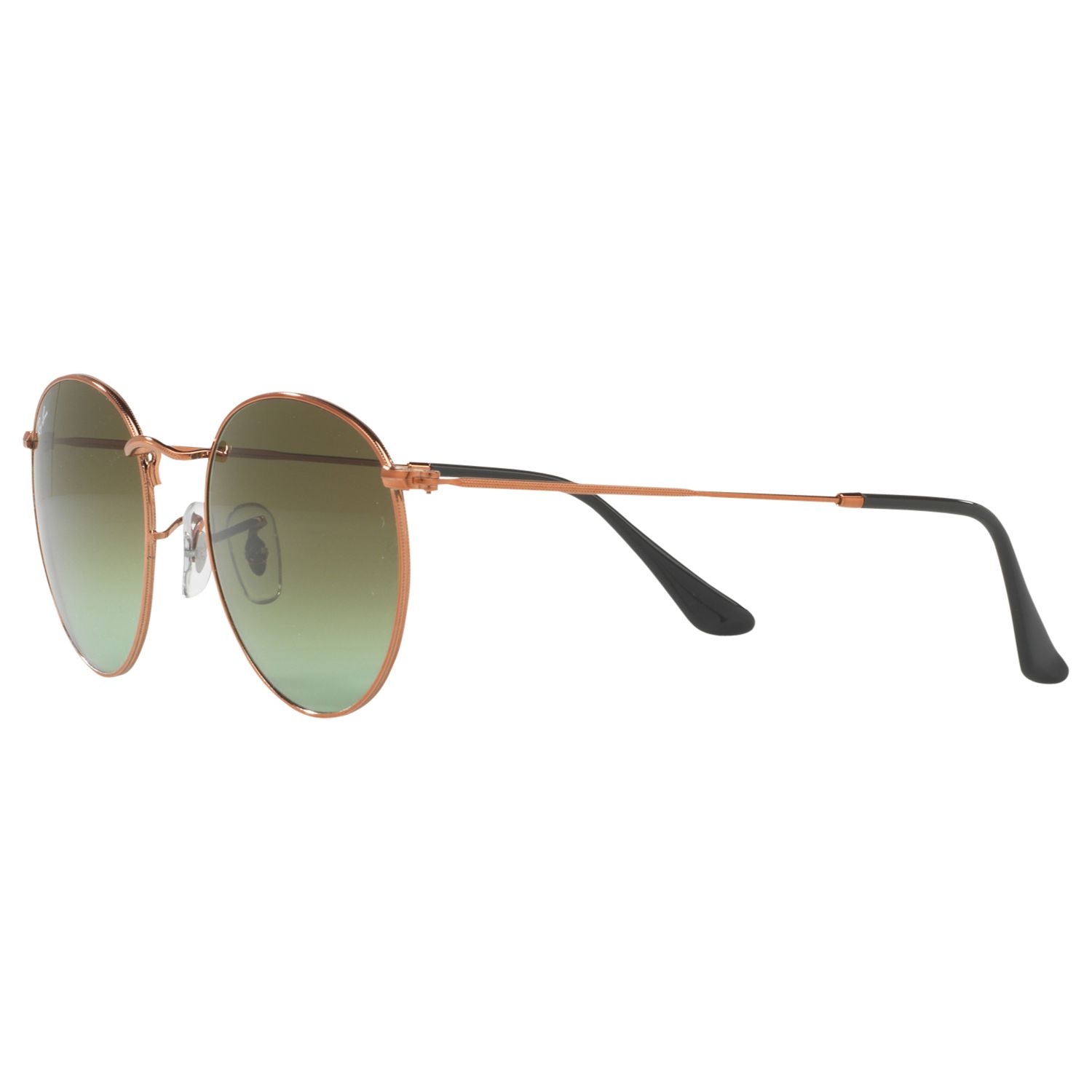 Ray-Ban RB3447 Round Sunglasses, Bronze/Green Gradient
