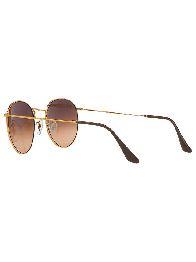 Ray-Ban RB3447 Round Sunglasses, Gold/Dark Pink