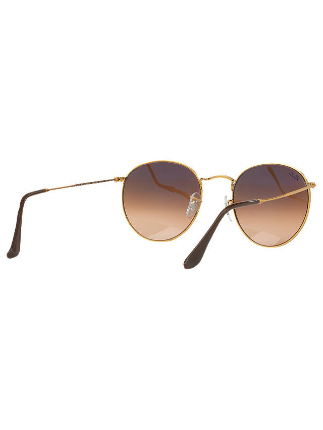 Ray-Ban RB3447 Round Sunglasses, Gold/Dark Pink