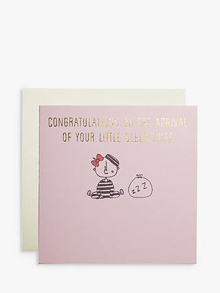 Susan O'Hanlon 'Sleep Thief' New Baby Girl Card