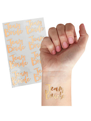 Ginger Ray Hen Party Team Bride Temporary Tattoos, Pack of 16