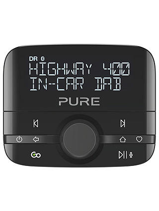 Pure Highway 400 In-Car DAB+ Radio and Audio Adapter with Bluetooth, Black