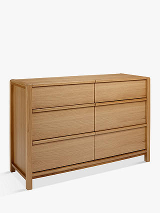 John Lewis Montreal 6 Drawer Wide Chest, Oak