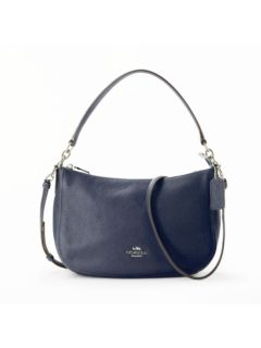 Coach Chelsea Polished Pebble Leather Cross Body Bag Navy