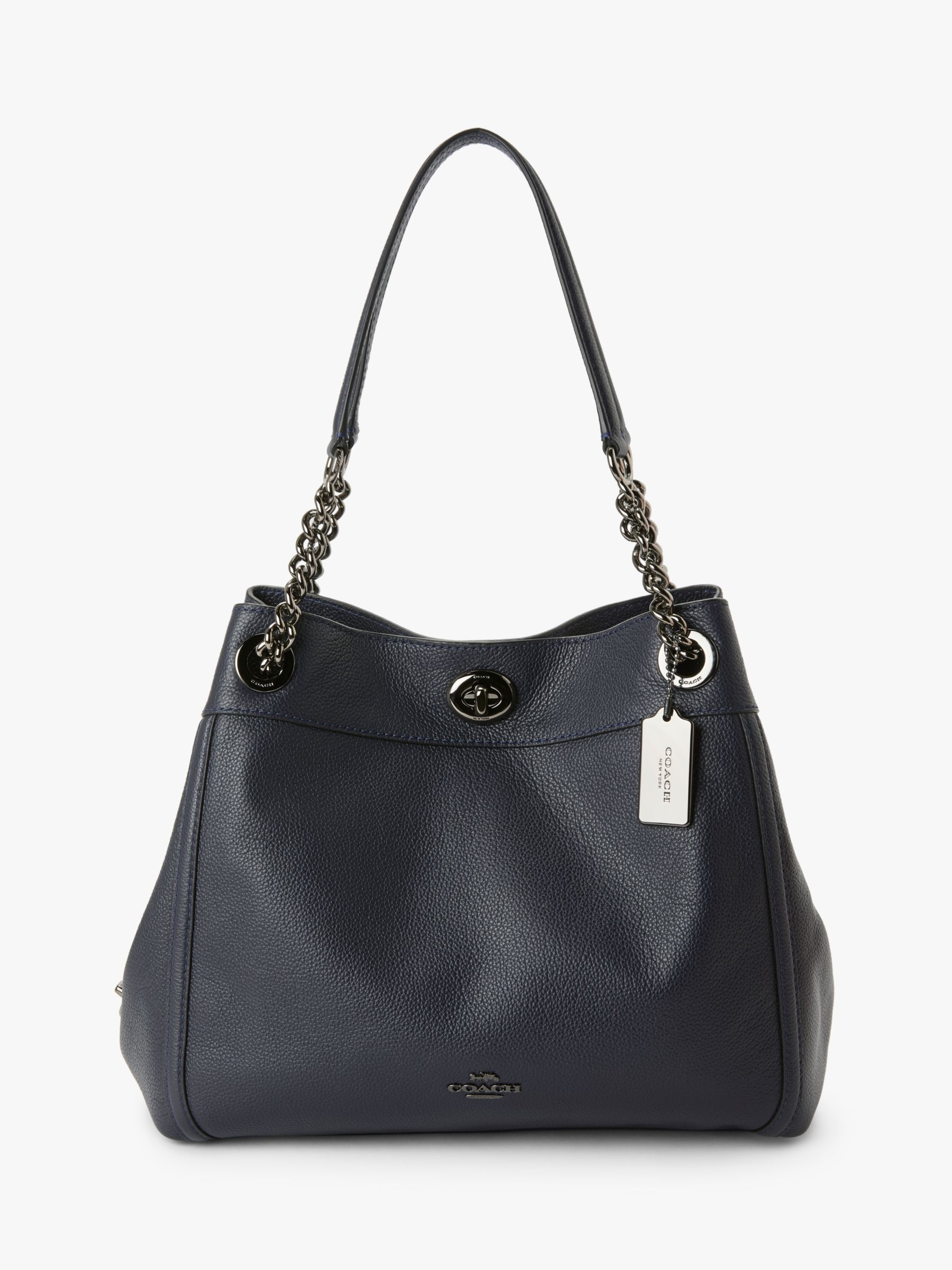 Coach Turnlock Edie Leather Shoulder Bag at John Lewis