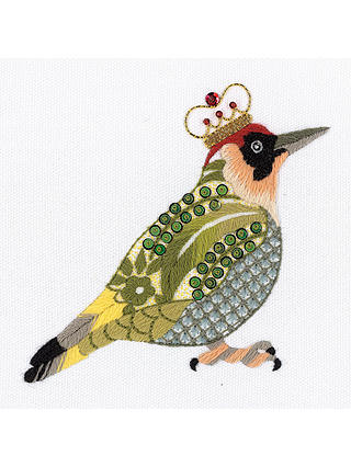 Nicola Jarvis Green Woodpecker Crewel Work Embroidery Kit