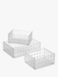 Like-it Bricks Plastic Storage Box, Large, Set of 3