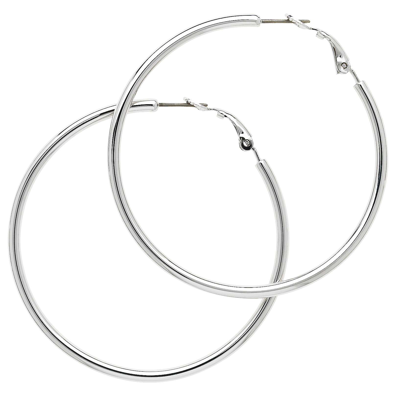 Buy Melissa Odabash Medium Hoop Earrings, Silver Online at johnlewis.com