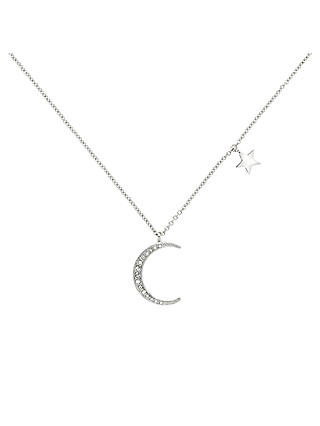 Melissa Odabash Glass Crystal Moon Pendant Necklace