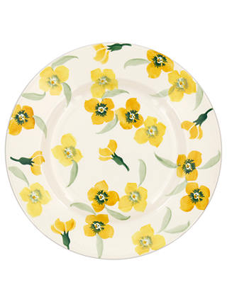 Emma Bridgewater Wallflower Plate, Yellow, Dia.22cm