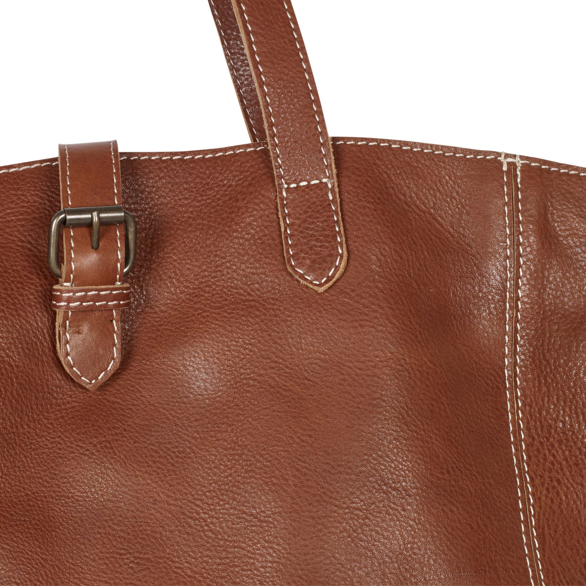 fat face leather tote bag