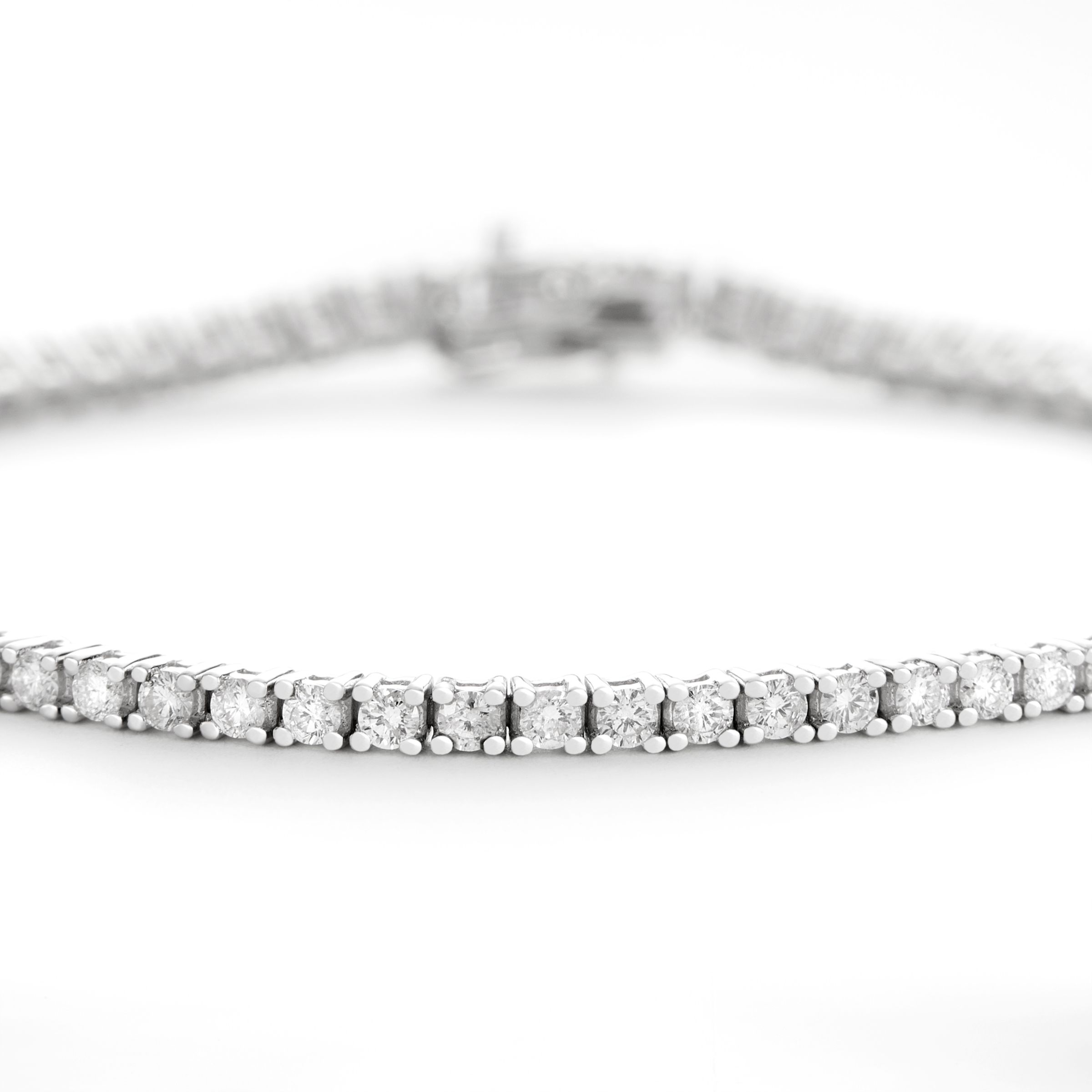 Buy Mogul 18ct White Gold Diamond Tennis Bracelet, 2ct Online at johnlewis.com