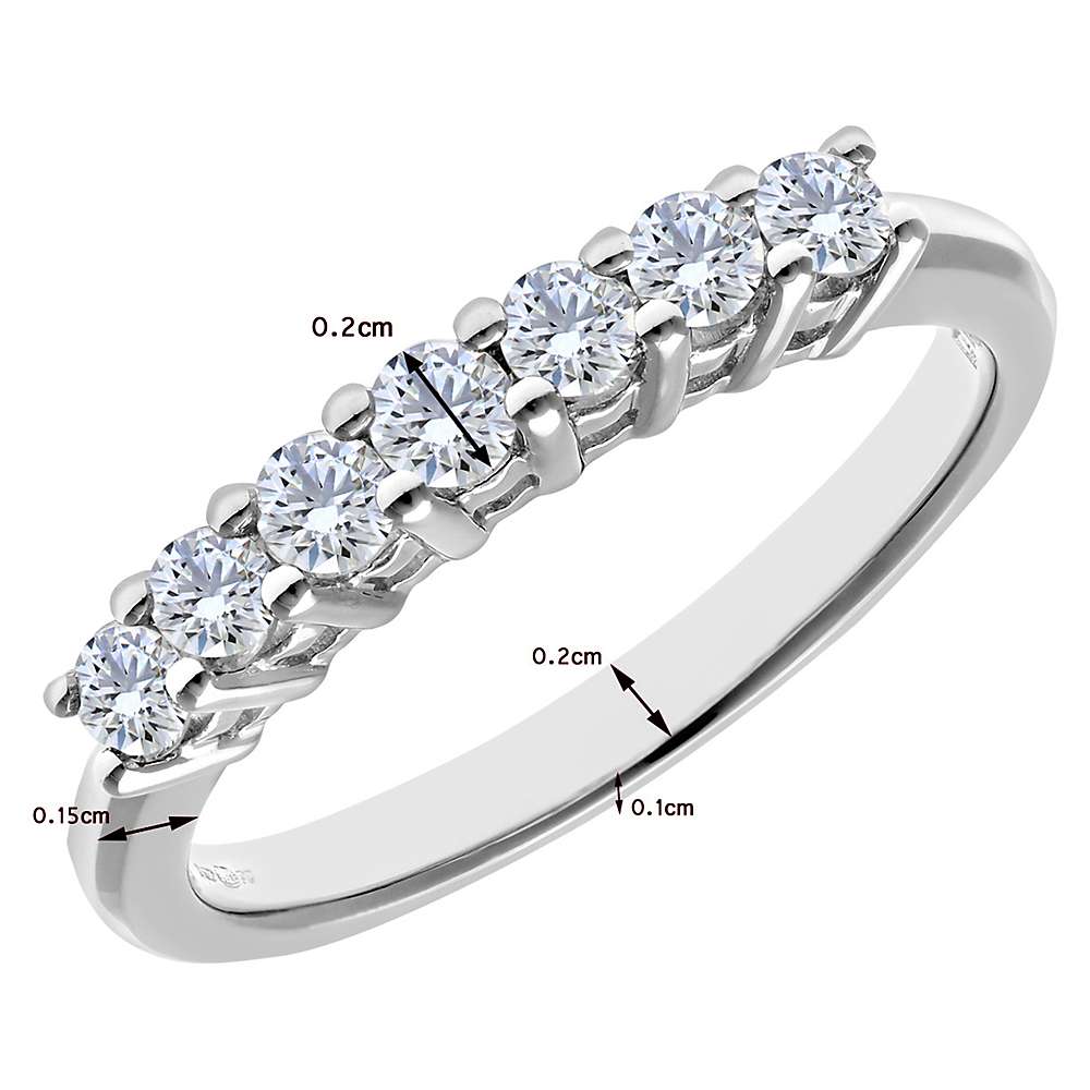 Buy Mogul 18ct White Gold Round Brilliant Diamond Eternity Ring, 0.5ct Online at johnlewis.com
