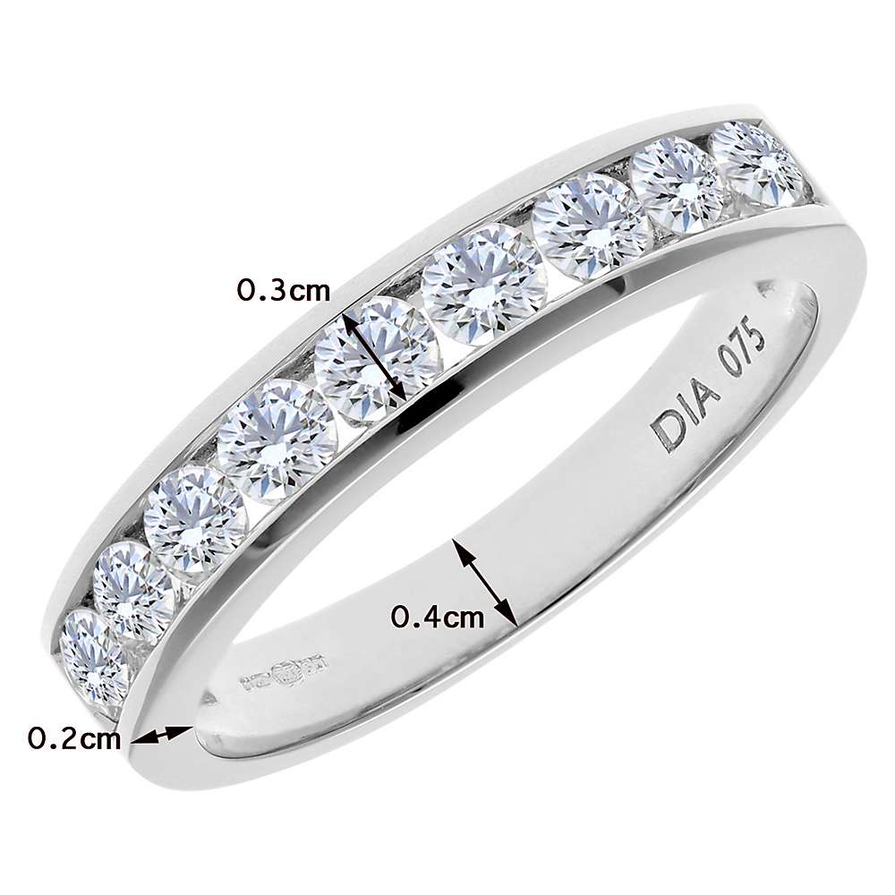 Buy Mogul 18ct White Gold Round Brilliant Channel Set Diamond Eternity Ring, 0.5ct Online at johnlewis.com