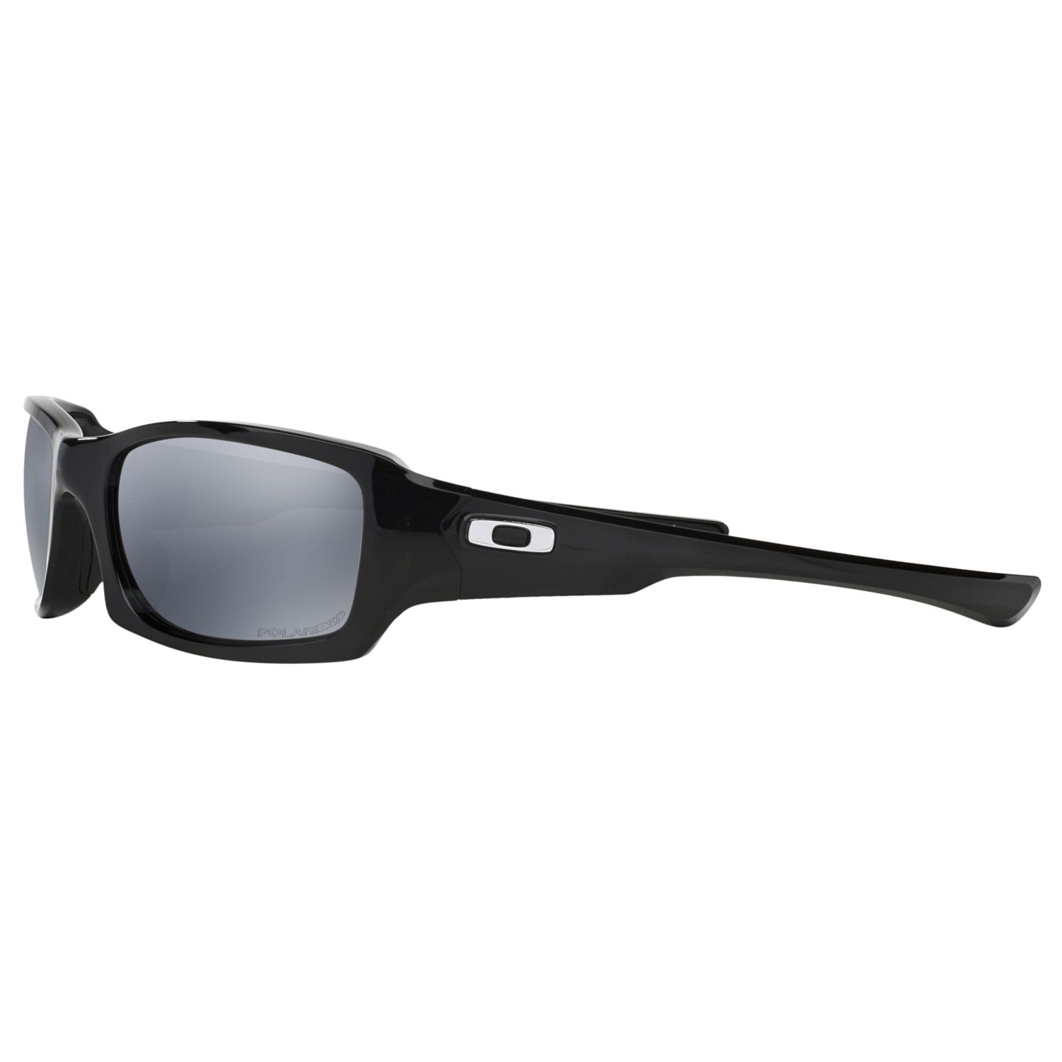 Oakley OO9238 Fives Squared™ Polarised Rectangular Sunglasses, Polished  Black/Black Iridium at John Lewis & Partners
