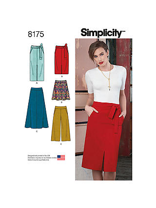 Simplicity Women's Skirt and Trousers Sewing Pattern, 8175