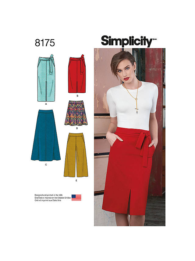 Simplicity Women's Skirt and Trousers Sewing Pattern, 8175, H5