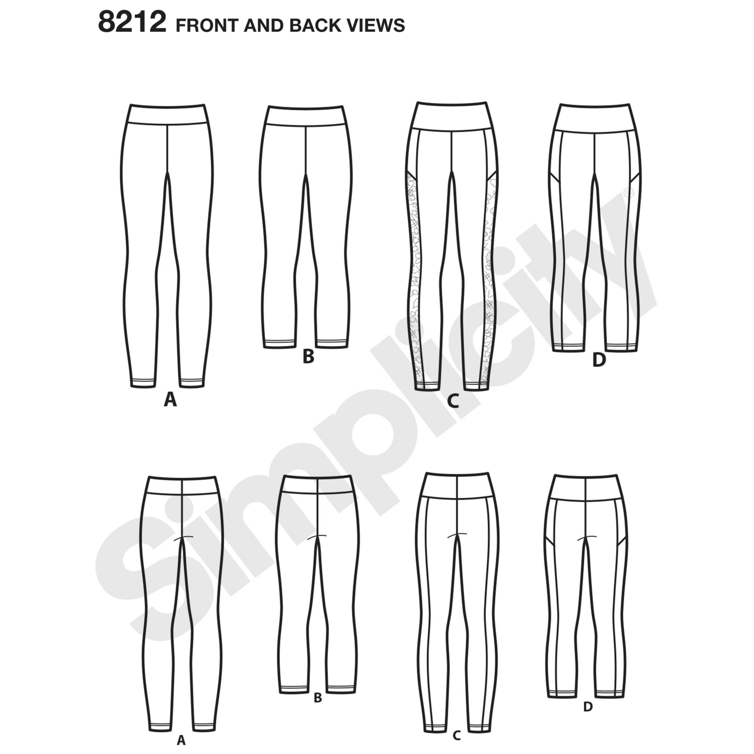 Simplicity 8212 - Women's Knit Leggings