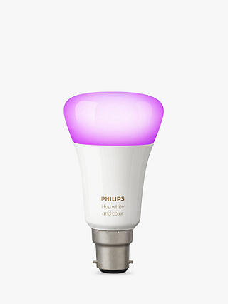 Philips Hue White and Colour Ambiance Wireless Lighting LED Colour Changing Light Bulb, 9W B22 Bayon