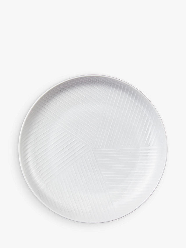 Design Project by John Lewis Porcelain Coupe Tea Plate, 17cm, White