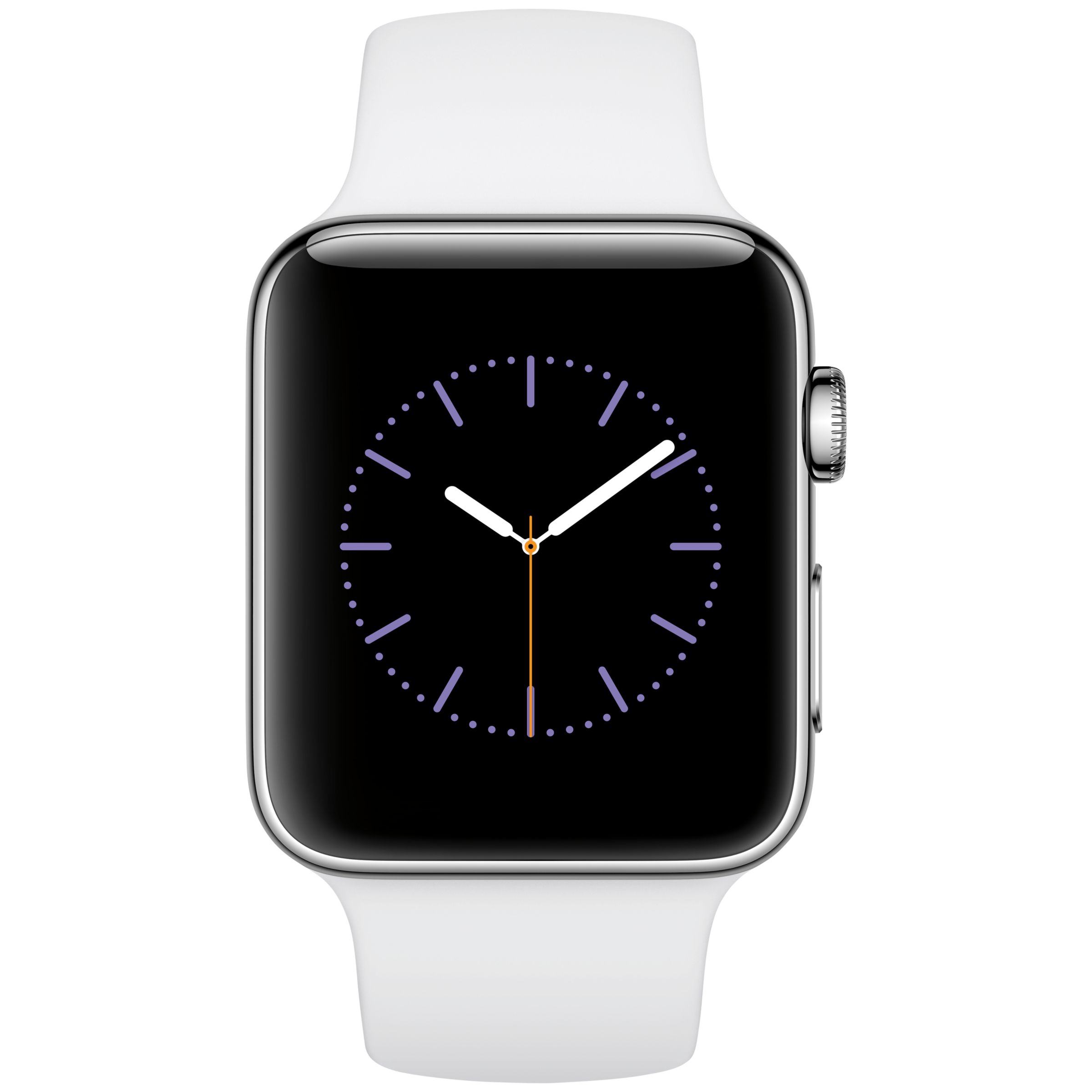 Apple Watch Series 2 42mm Stainless Steel Case With Sport Band White At John Lewis Partners