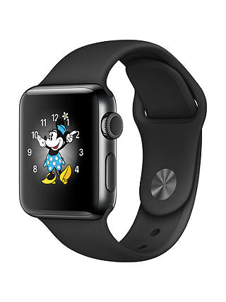 Apple Watch Series 2, 38mm Space Black Stainless Steel Case with Sport Band, Black