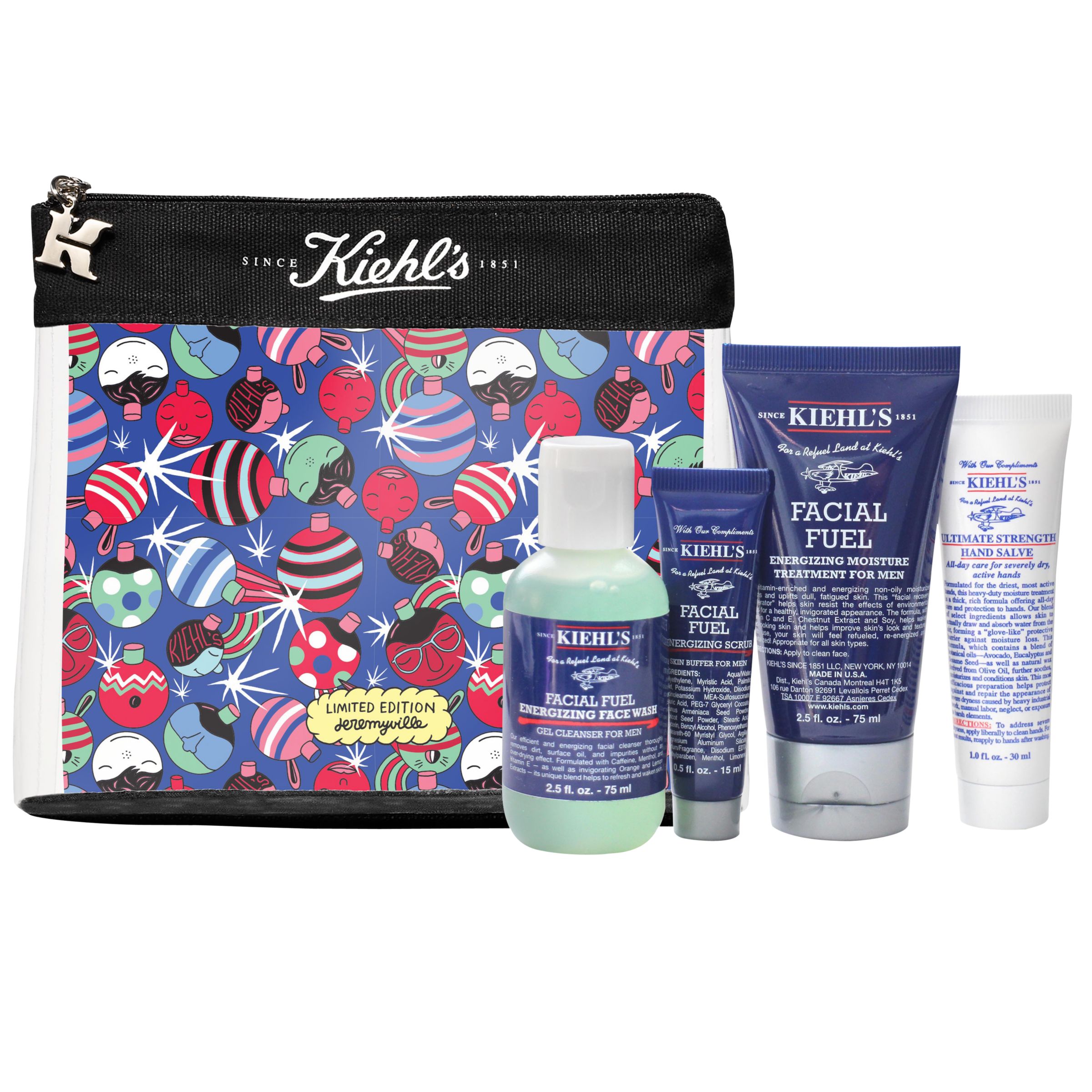 BuyKiehl s Jeremyville Limited Edition Men s Skincare Gift Set line at johnlewis