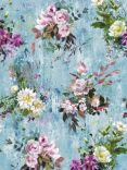 Designers Guild Jardin des Plantes Aubriet Paste the Wall Wallpaper Panel, Slate Blue PDG717/03