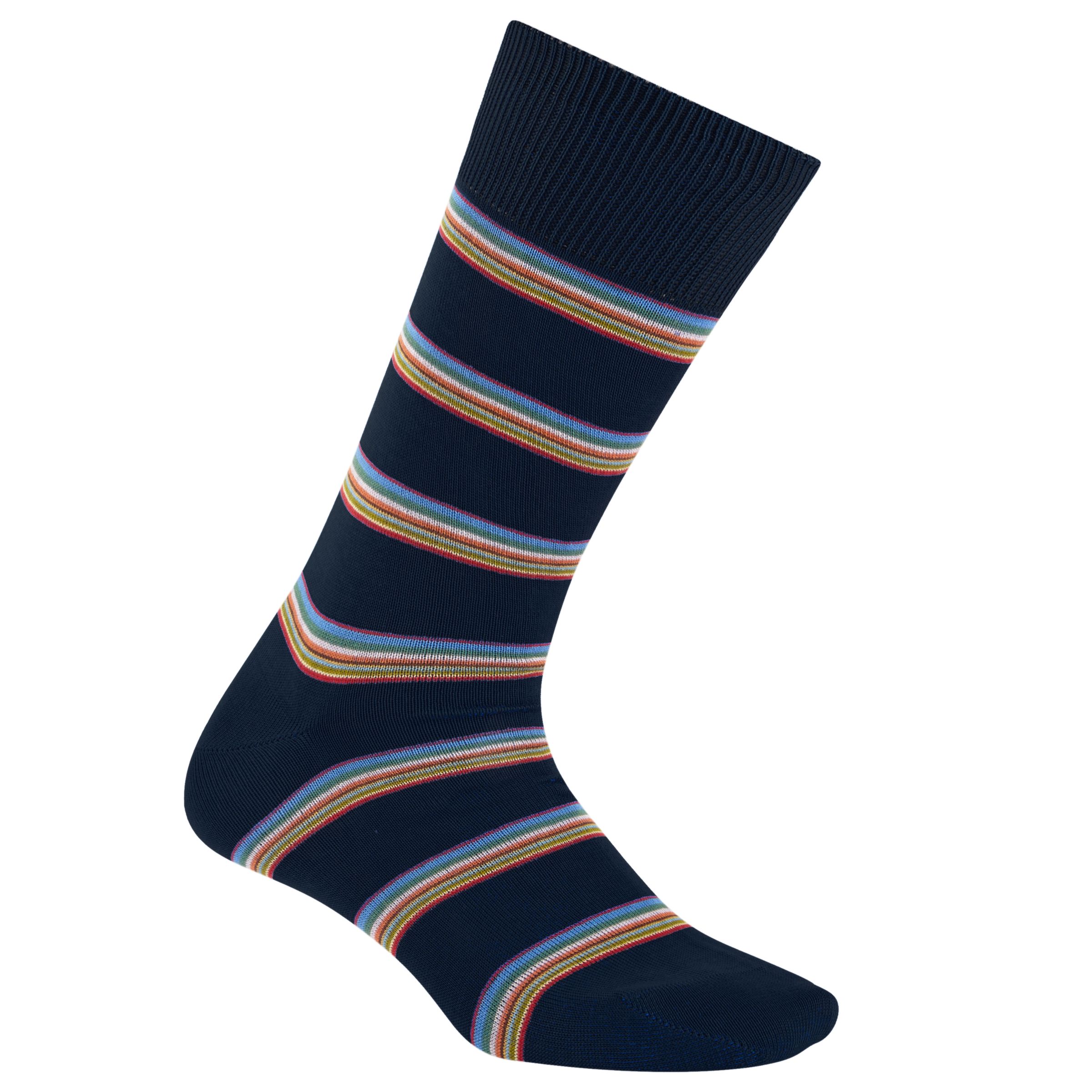 Paul Smith Multi-Stripe Block Socks, One Size, Navy